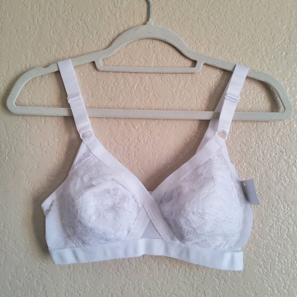 Instant Shaping By Plusform Wireless Unpadded Full Coverage Lace Bra 36A - Picture 4 of 7